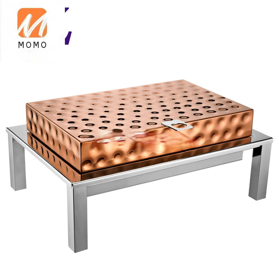 Handmade Hammered Chafer – Gold Buffet Catering Equipment for Buffet Service, Xingpai Chafing Dish.