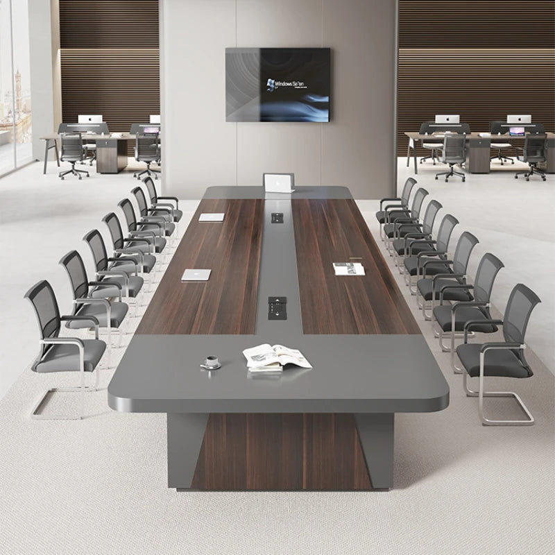 Modern Reception Desk: Large Square Conference Table for Offices.