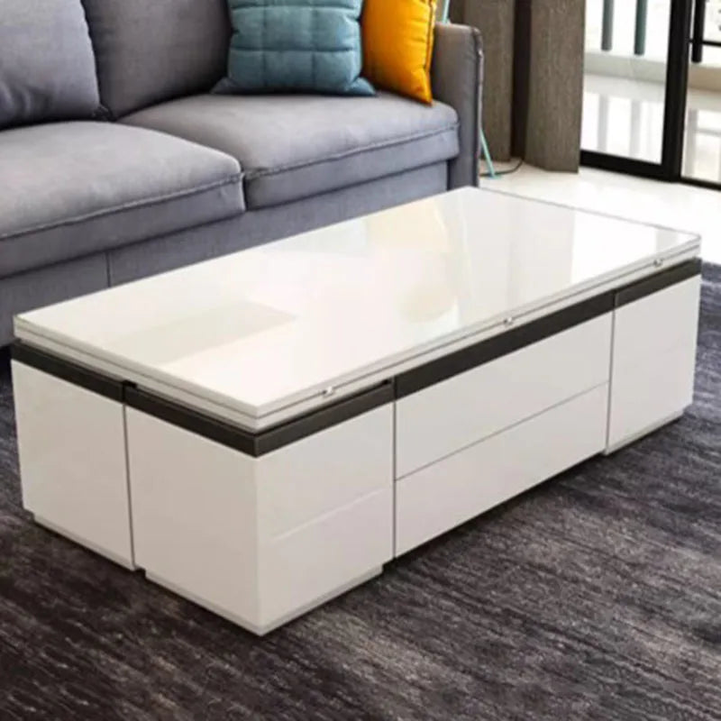 Luxury black coffee table with a modern white design