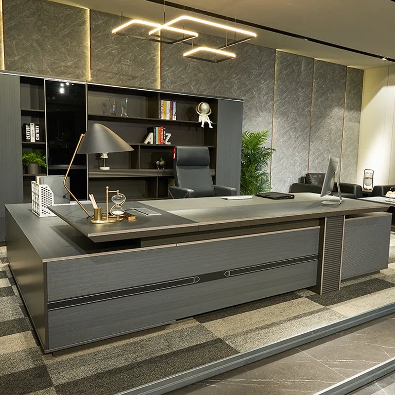 Filing Cabinet Modern Simple Light Luxury Bookcase Floor- Mounted Locker of The President Office Furniture