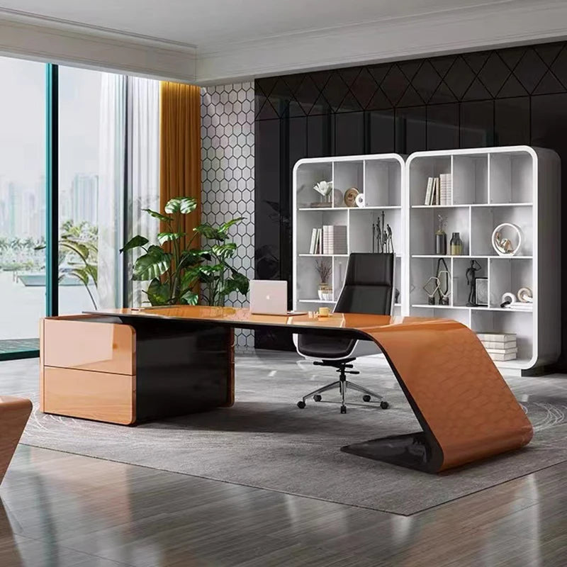 Nail study computer table- small executive white desk