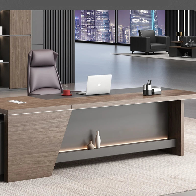 Executive L-Shaped Desk – Office, Gaming, and Conference