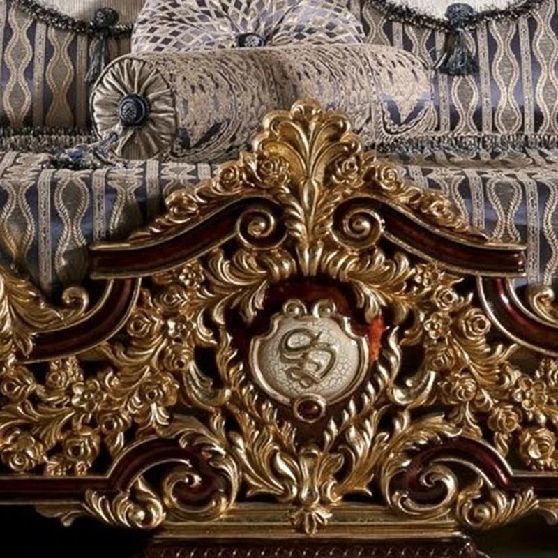 Nordic Wood King Size Bed with Unique Multifunctional Headboard