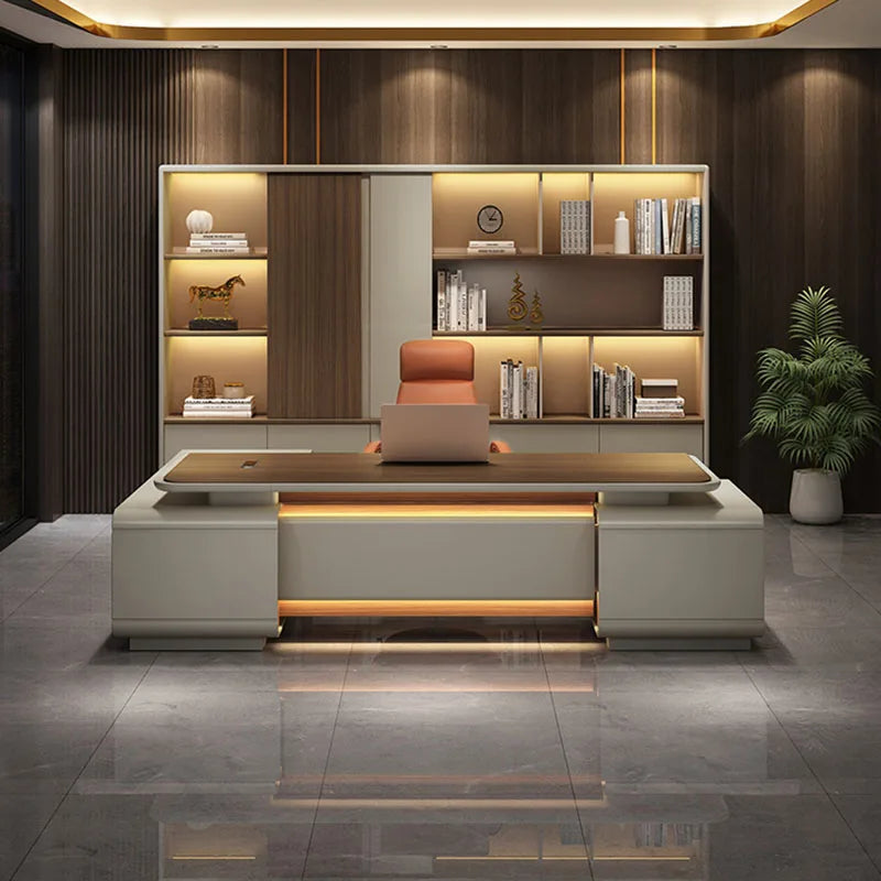 Luxury Corner Executive L-Shaped Desk: