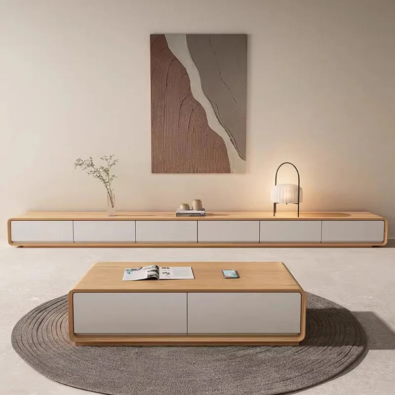 Affordable Nordic TV Rack – Portable Wooden Stand and Organizer