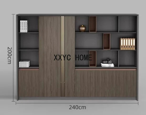 New Office Floor File Data Cabinet Wooden Bookcase File Cbinet Storage Cabinet Background Cabinet