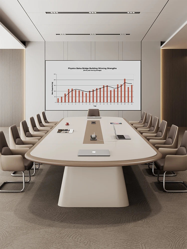 Lacquered conference table, large long table, simple modern desk, work table, meeting room, negotiation reception