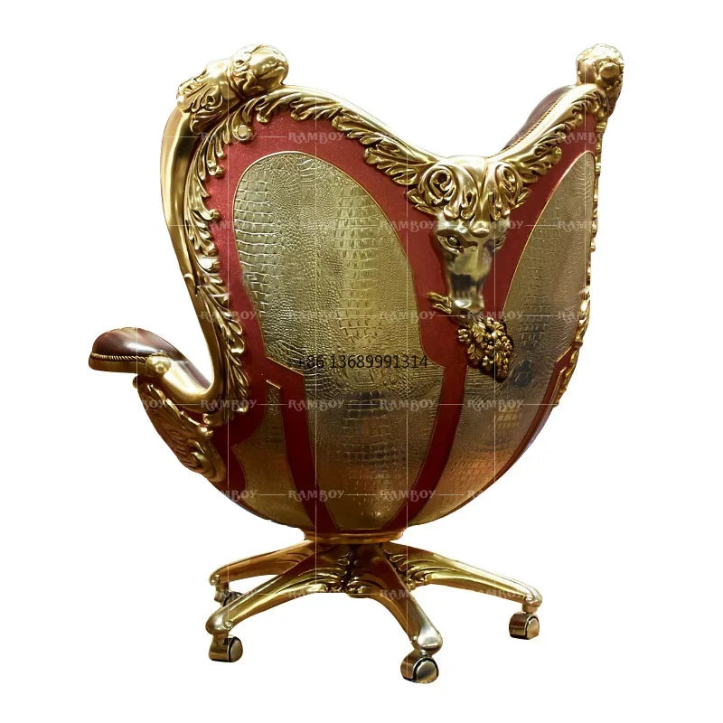 Luxury French Office Chair with Swivel