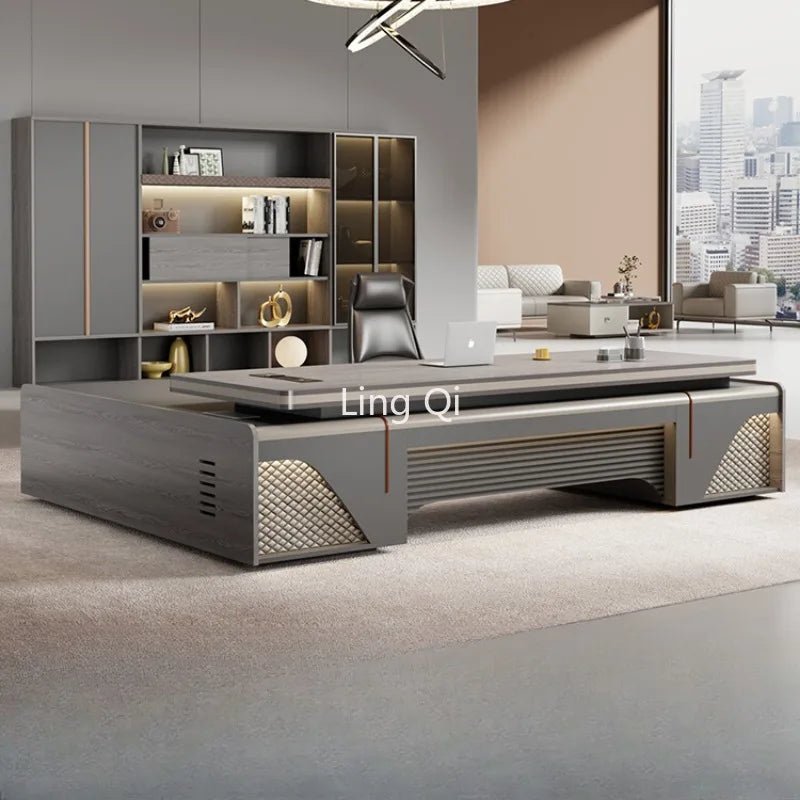 High-Quality European L-Shaped Office Desk
