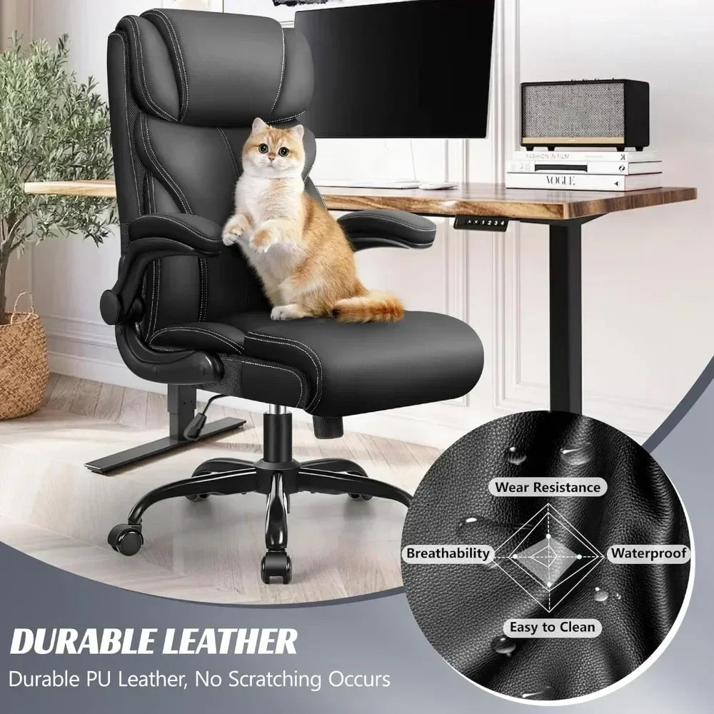 Ergonomic office chair: adjustable high back