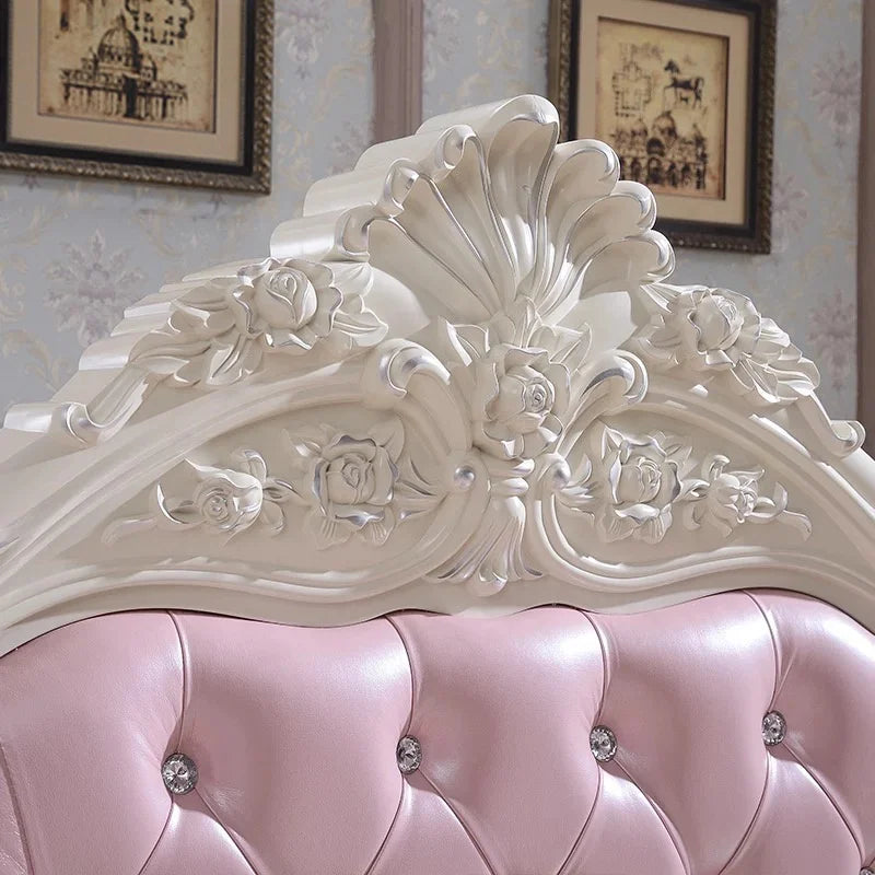 Luxury pink European-style king-size bedroom suite