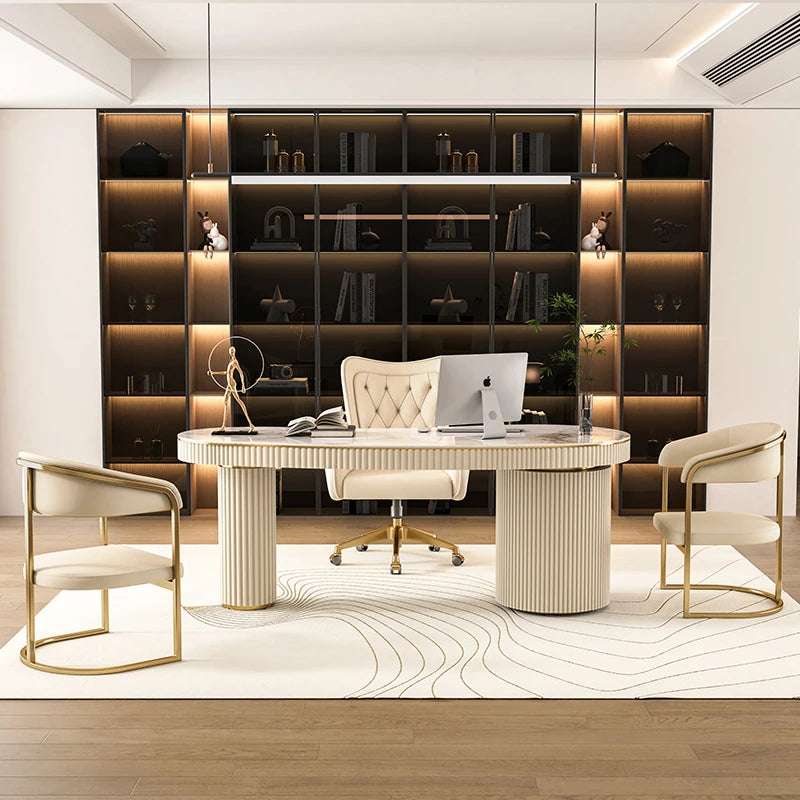 White Stand Up Desk Table Office Supplies Computer Laptop Aesthetic Desk Table Drawers Table Pour Ordinateur Home Furniture