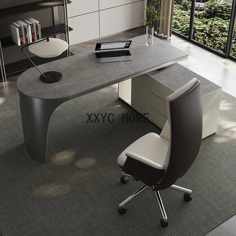 White Rock Board Modern Office Desks Study Corner Computer Writing Luxury Home Computer Desk Chair 책상의자 Office Furniture AA