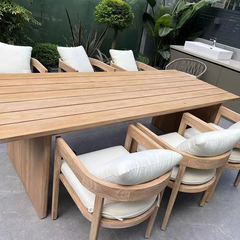 Luxury Wood Garden & Conference Table Set