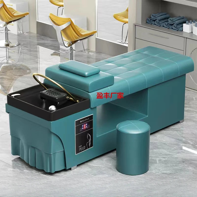 Water Circulation Shampoo Chair Hair Therapy Women Professionals Hairwash Bed Styling Stations Haar Wasch Liege Spa Furniture
