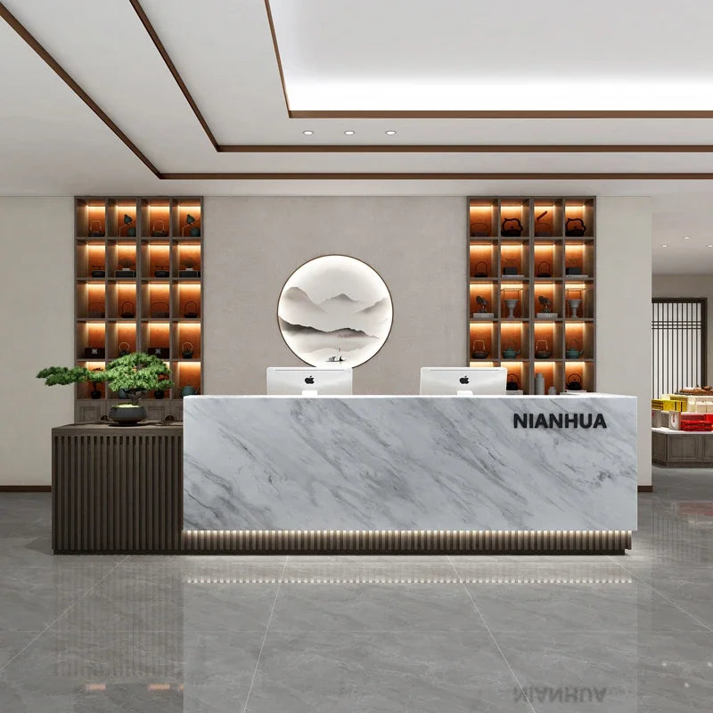 Luxury Futuristic Reception Desks for Beauty Salons, Offices, and Churches