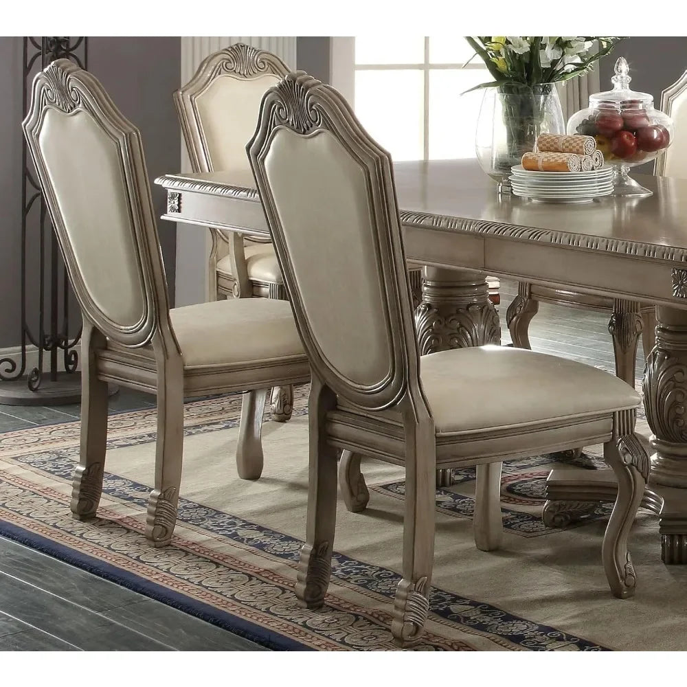 7-Piece Dining Set – Extension Table, 4 Side Chairs, 2 Arm Chairs, for Kitchen or Living Room