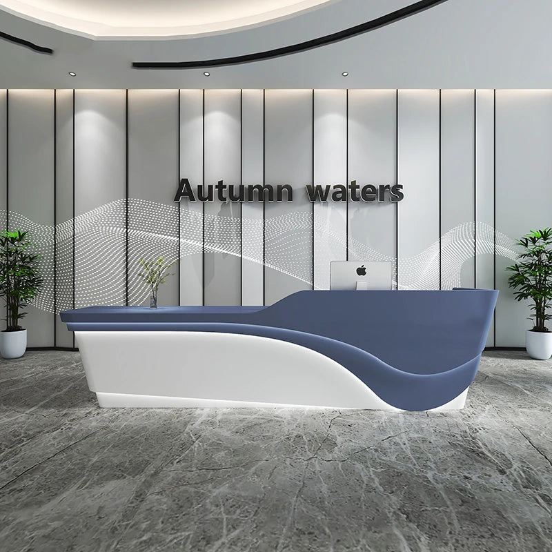 Restaurant Front Desk Table Minimalist Church Pulpito Small Reception Aesthetic Center Decor Spa Furniture Black Cheap Wooden