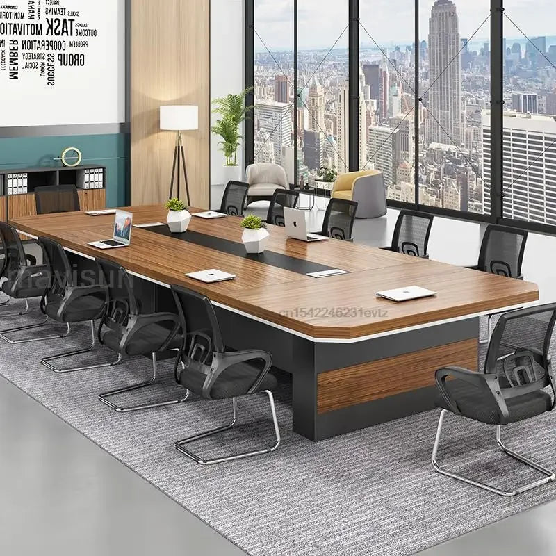 Modern Long Conference Table & Chair Set