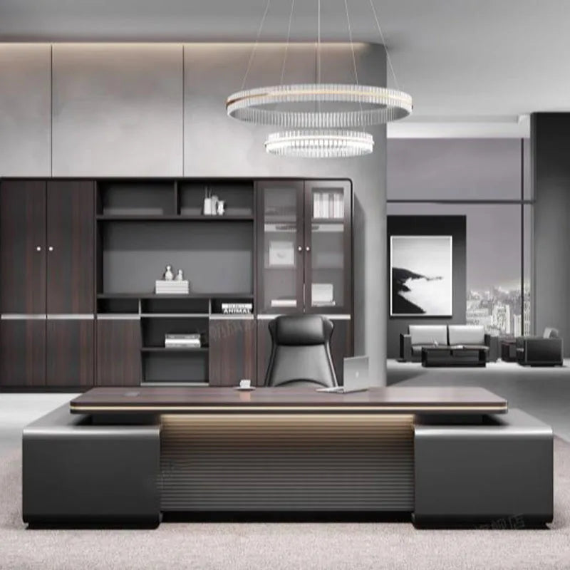 Modern L-shaped office desk