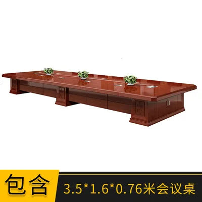 Large conference table Long table meeting table Painted solid wood veneer simple modern conference table