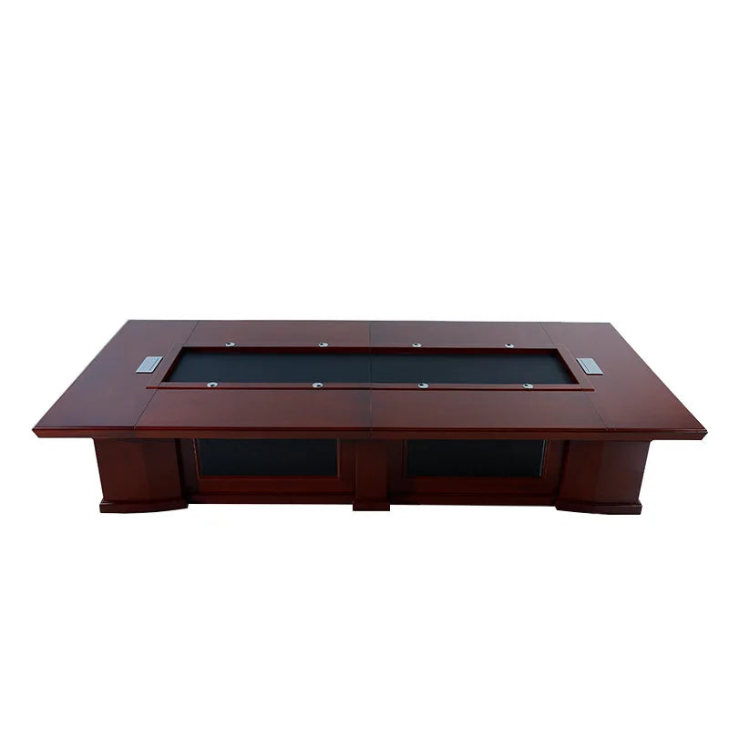 Simple, fashionable, rectangular conference table, long table, business fair table