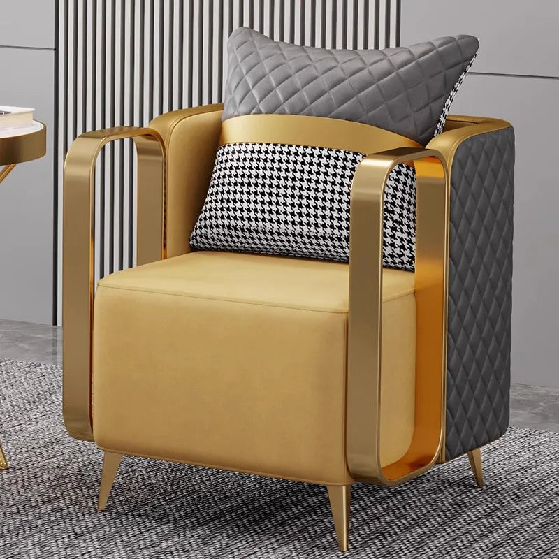 Nordic Green Chairs Bedroom Back Support Modern Ground Chairs Living Room Luxury Sillones Modernos Para Sala Home Furniture