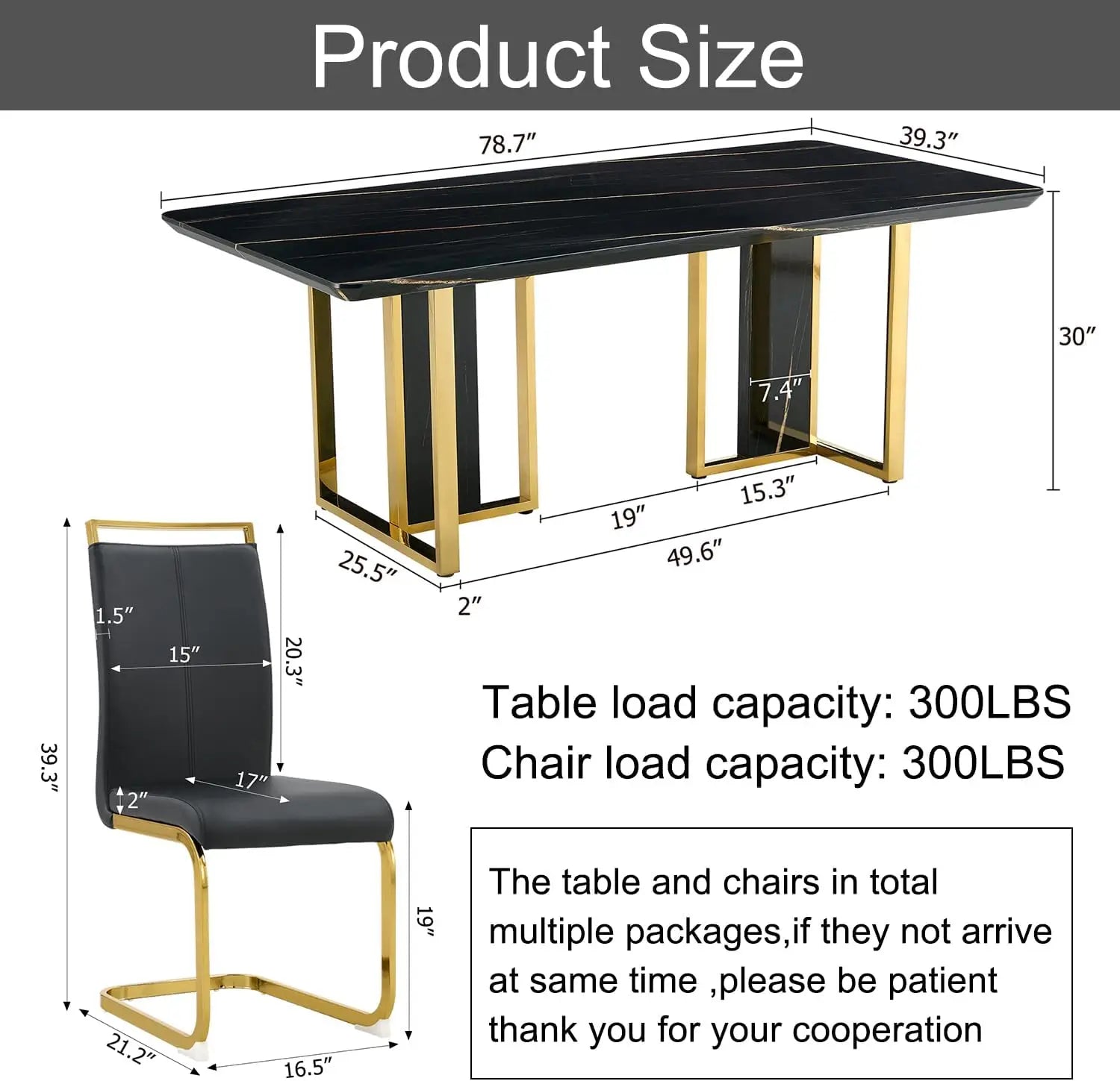 Luxury Dining Table Set with 1.8-inch Thick Faux Marble Table Top&8 Pu Leather Upholstered Chairs Ideal for Dining kicken Room