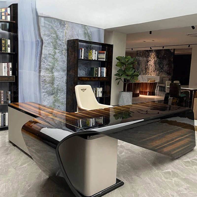 Italian Light Luxury Solid Wood Bentley Desk