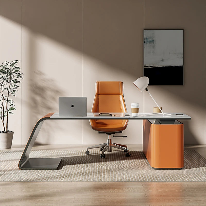 Luxury Wide Computer Desks Laptop Organizer Home Office Desk Study Standing Escritorios De Ordenador Modern Furniture