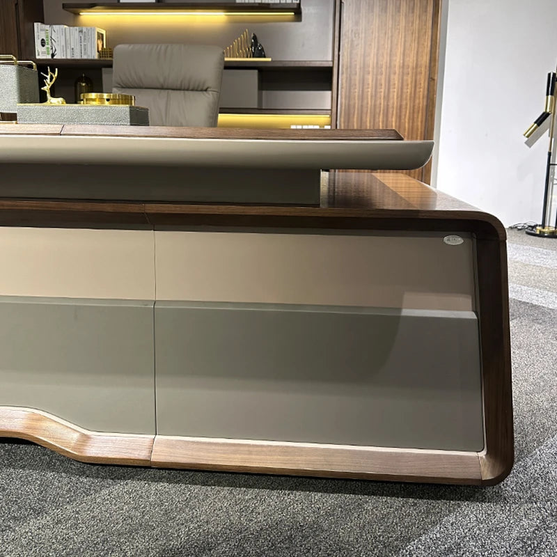 L-shaped student work office desk