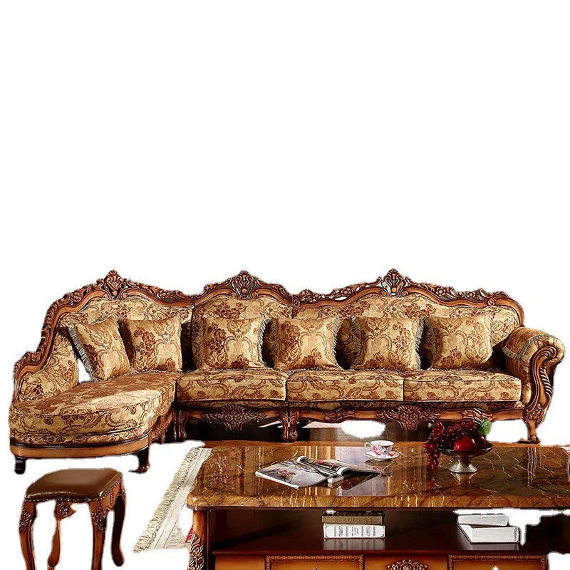 New Design Antique Sofa European Style Classic Genuine Leather Sofa Sets