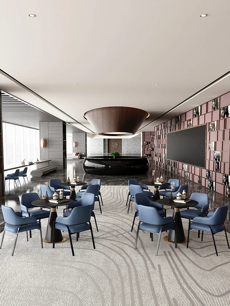 Modern Light Luxury Nordic Negotiation Table & Chairs – Small Round Dining Set