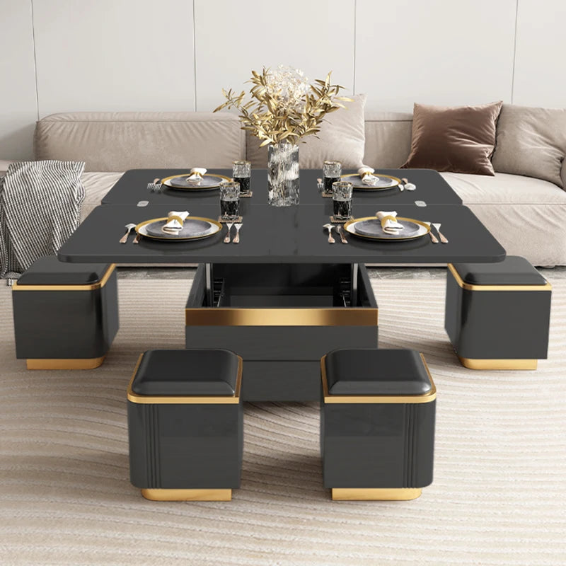 Storage Clear Simple Coffee Table Storage Black Low Folding Coffee Table Tea Floor Mesas De Centro Para Sala Home Furniture