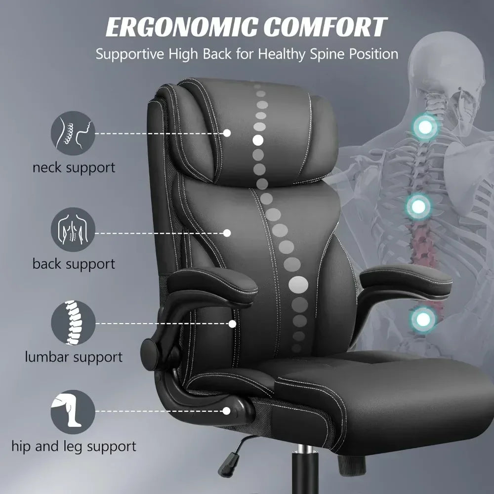 Ergonomic office chair: adjustable high back