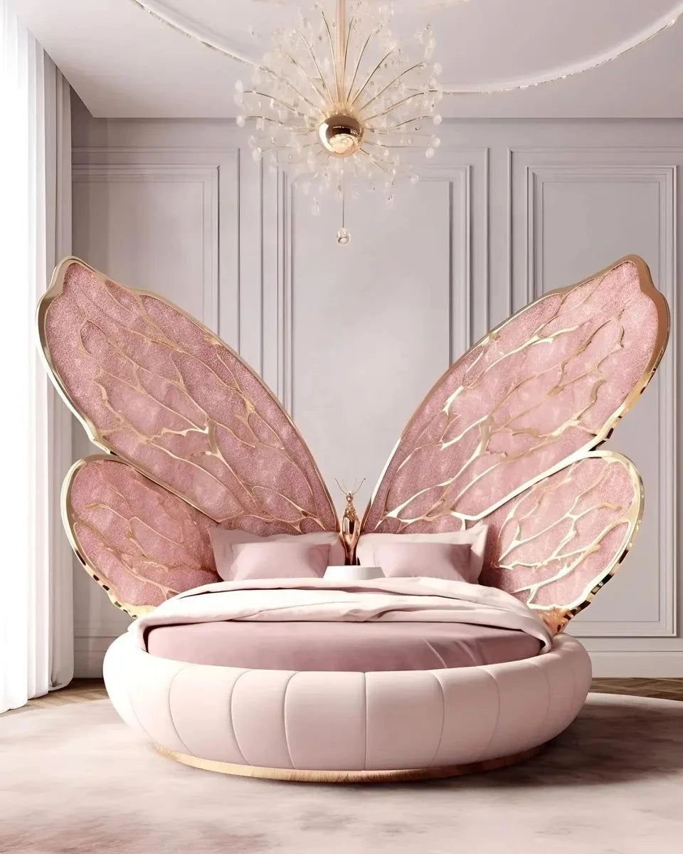 Modern Simple Light Luxury Butterfly Bed – Creative Teen Bed for Boys and Girls.