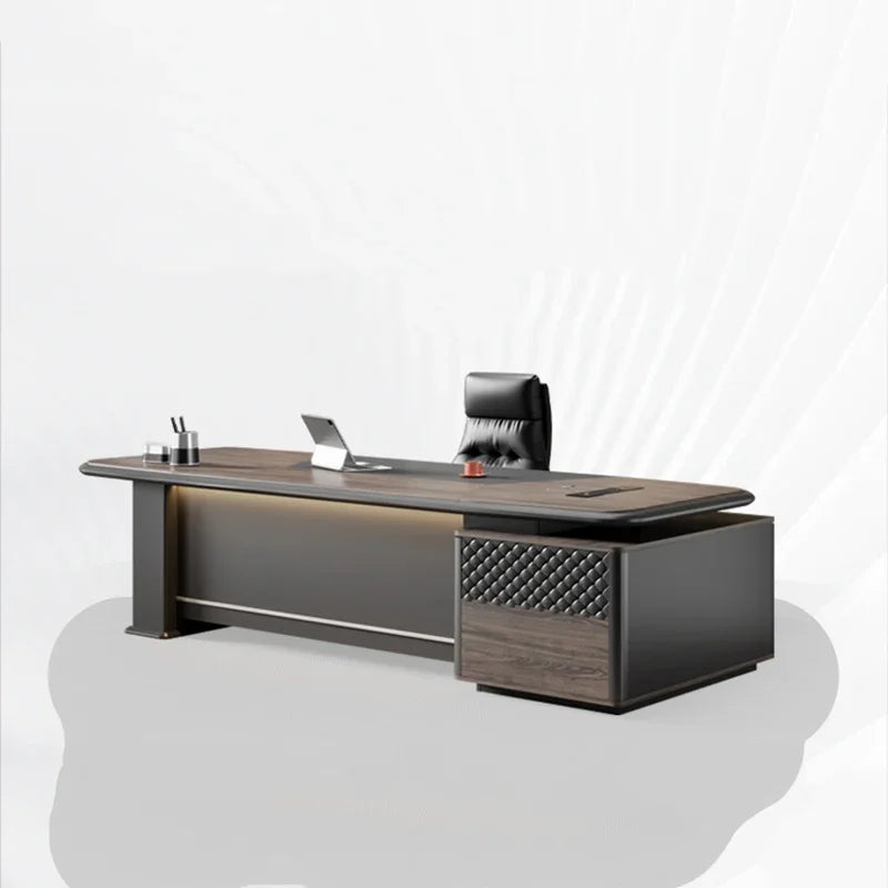 Wooden Office Desk Modern 1 Person Bureaux Table Computer Office Desk Standing Elegant Muebles De Oficina Office Furniture
