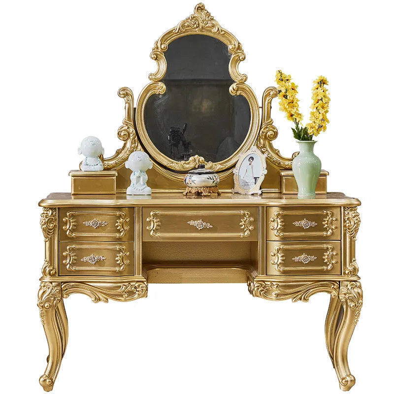 European Villa Furniture: American-Style Bedroom Vanity Mirror