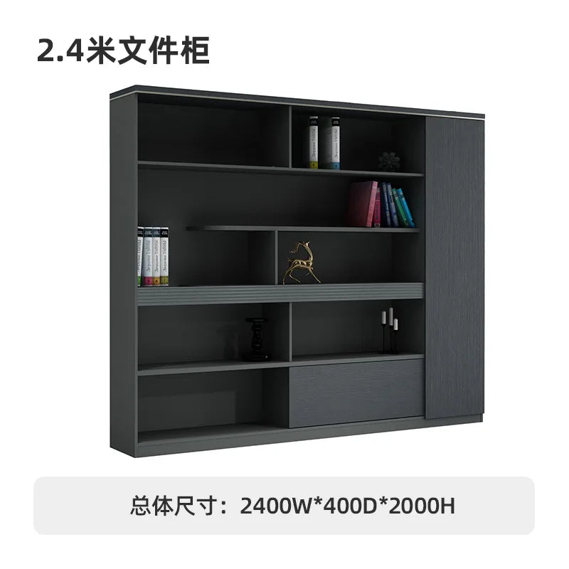 Filing Cabinet Modern Simple Light Luxury Bookcase Floor- Mounted Locker of The President Office Furniture