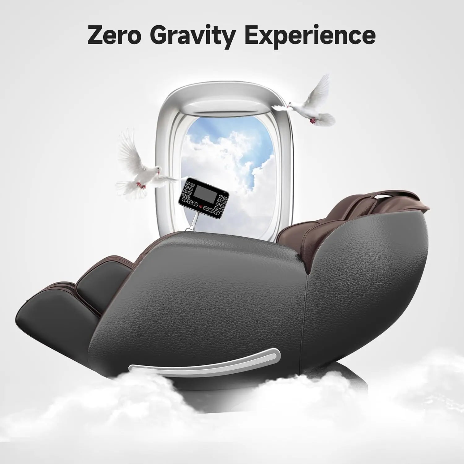 Favor-06 Shiatsu Massage Recliner Chair – Full Body Zero Gravity, APP-Controlled, Brown