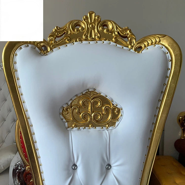 European Luxury Wedding Sofa – High Back Gold Royal Throne Chair