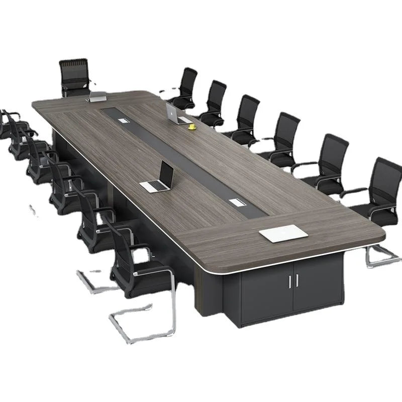 Modern Long Conference & Meeting Table with Chairs