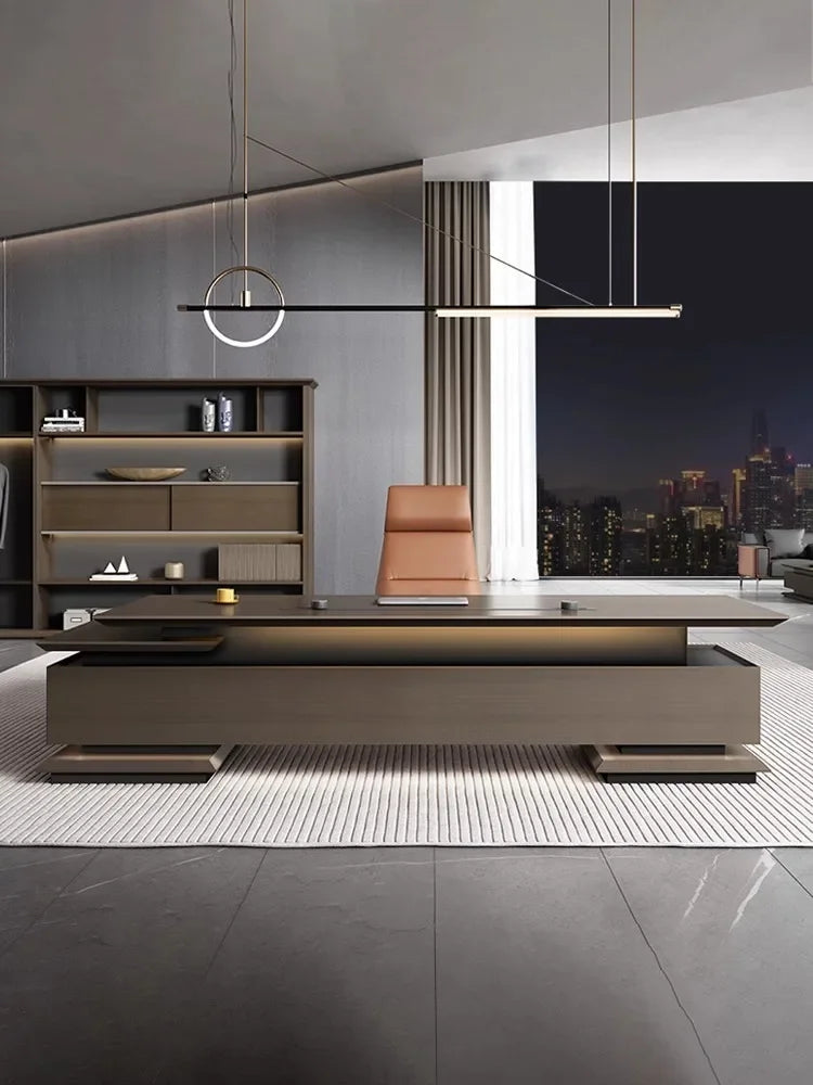 Luxury L-shaped desk for presidents and chairmen