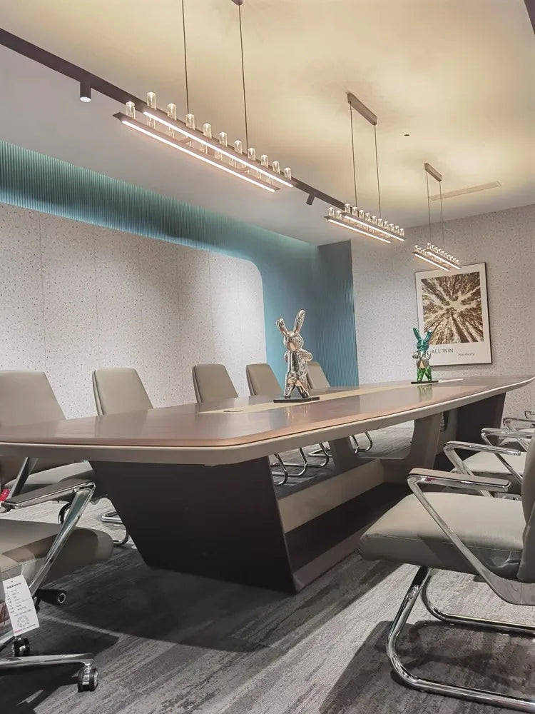 Painted conference table, long high-end training table