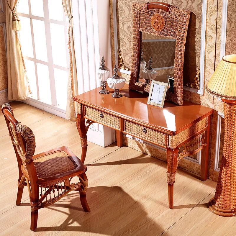 High-End Luxury Makeup Table with Drawers and Mirror,