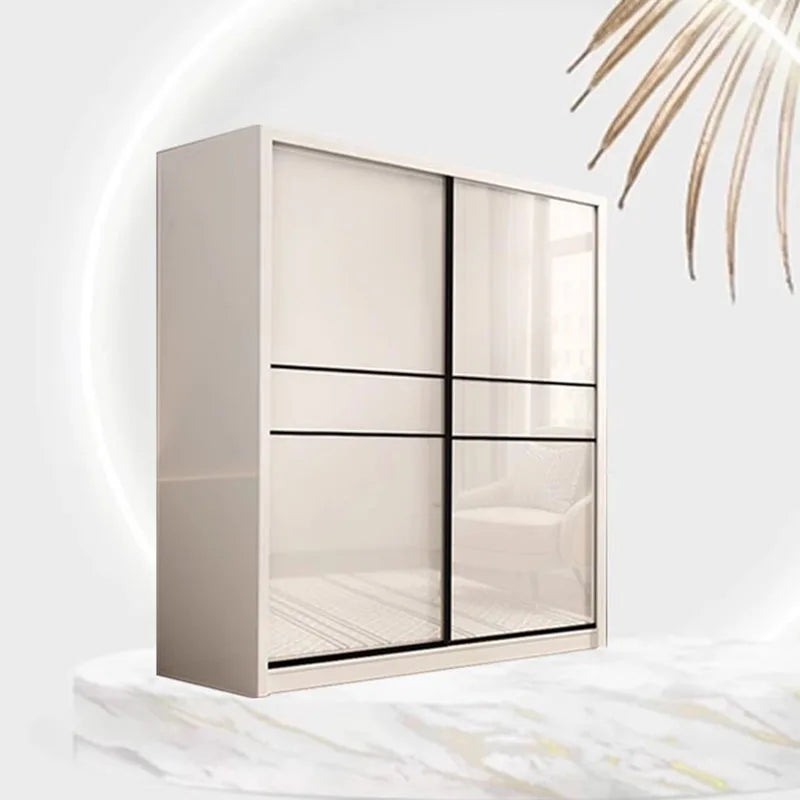 Luxury Bedroom Wardrobe – Sliding Door Closet, Mobile Clothes Organizer, and Clothing Rack