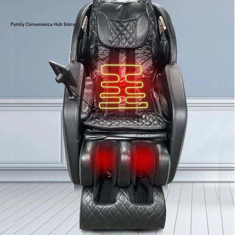 4D Electric Chiropractic Full Body Massage Chair with Shiatsu, Zero Gravity, Smart Facial, and Head Massager