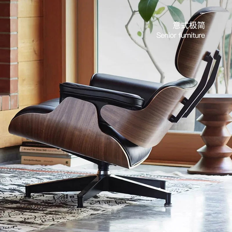 Nordic Leather Recliner Designer Office Chair