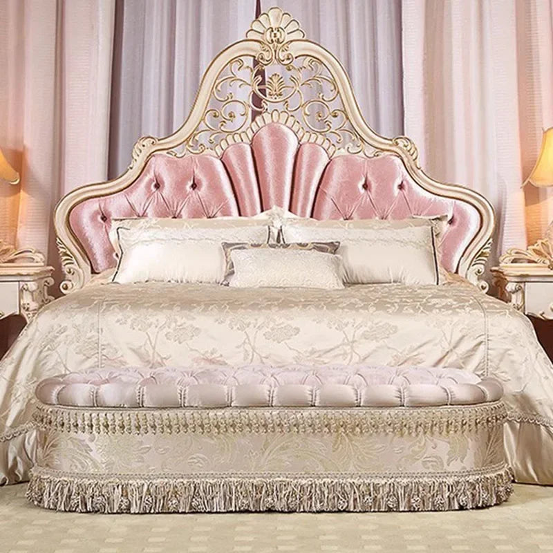 Hand-carved modern designer queen bed