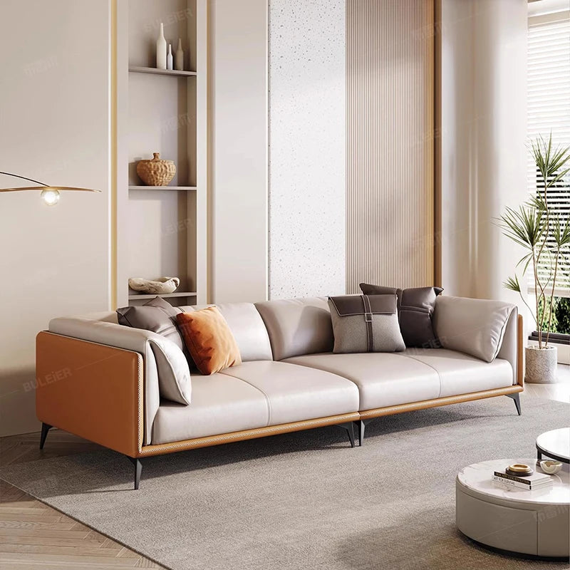 Clouds Reading Sofa, Wooden Upholstered Ergonomic Living Room Couch, Double Cream Cinema Canapé